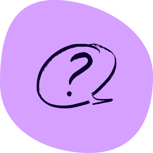 question mark in speech bubble icon